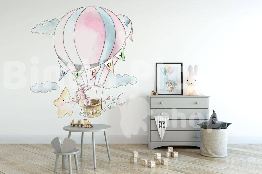 Mural Viaje en globo