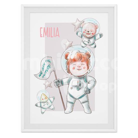 Lámina infantil astronautas - Imagen 2