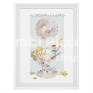 Lámina infantil alcanzando sueños