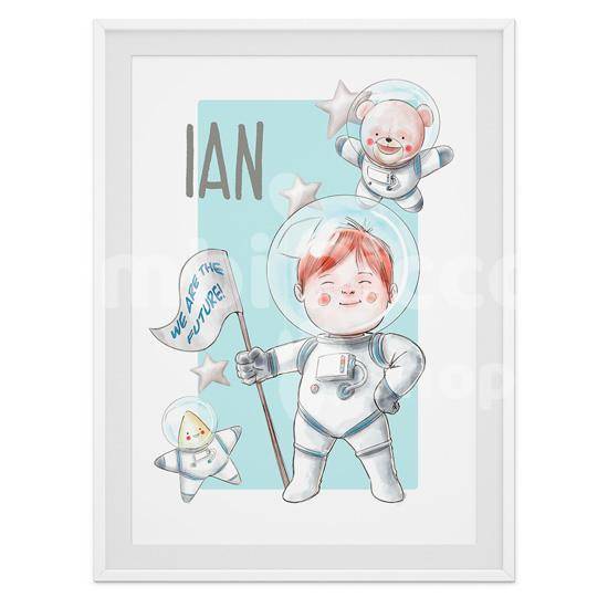 Lámina infantil astronautas