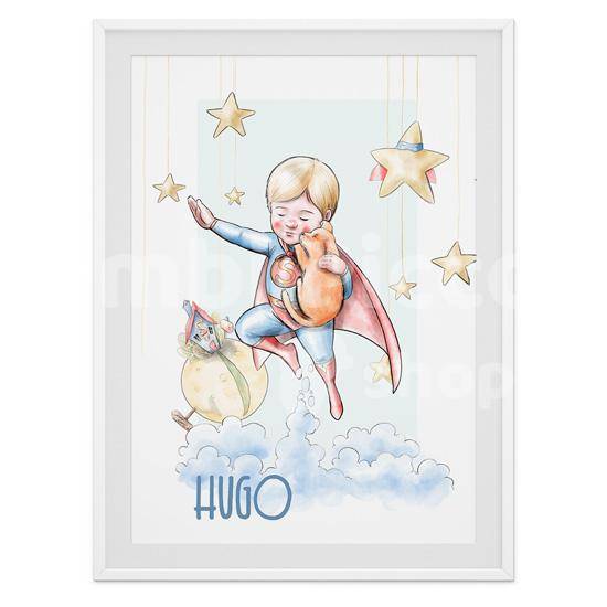 Lámina infantil niño y niña Super Bimbi - Imagen 2