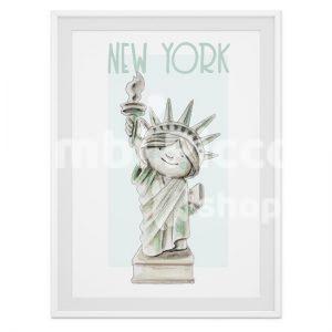 Lámina infantil estatua de la libertad