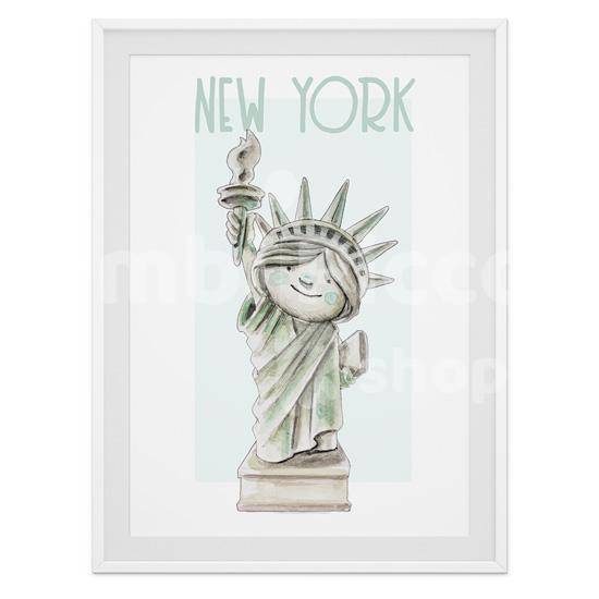 Lámina infantil estatua de la libertad