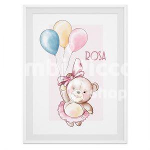 Lámina infantil ositos con globos