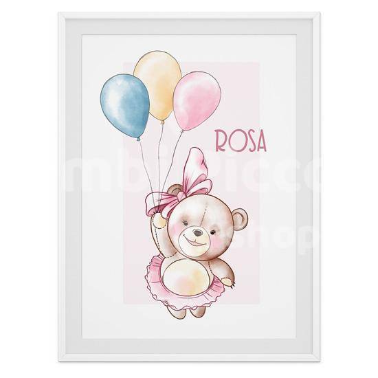 Lámina infantil ositos con globos