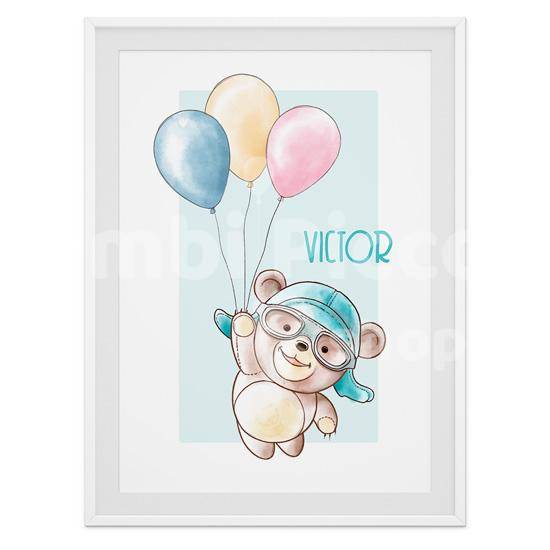 Lámina infantil ositos con globos - Imagen 2