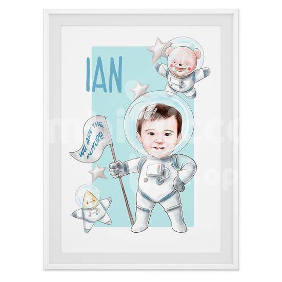 Lámina infantil astronautas - Imagen 3