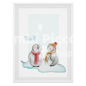 Lámina infantil Pingüinos