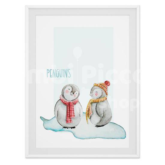 Lámina infantil Pingüinos