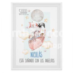 Lámina infantil barco pirata