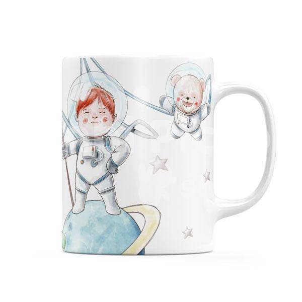 Taza infantil personalizable Astronauta-02 Bimbi Piccoli Shop