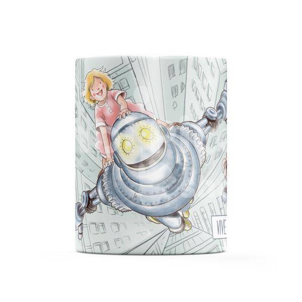 Taza Personalizada Infantil Robot Chica