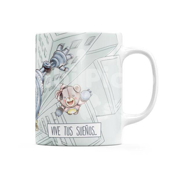 Taza Personalizada Infantil Robot Chico - Imagen 3