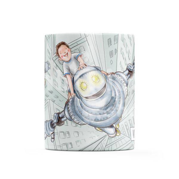 Taza Personalizada Infantil Robot Chico